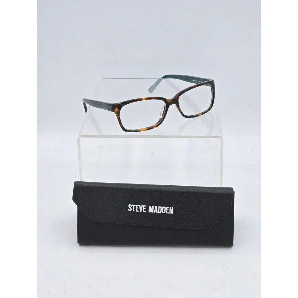 Steve Madden DAFNA Eyeglasses Women 53-15-135 Tortoise Teal Rectangular - VG